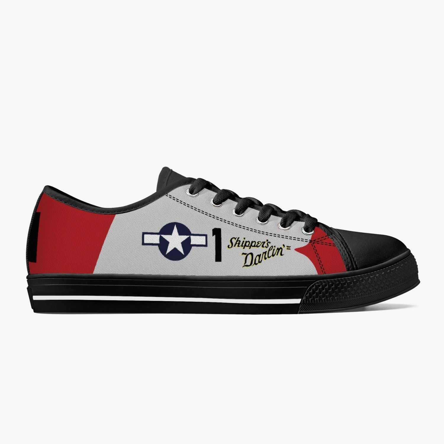 P-51 "Skipper's Darlin' III" Low Top Canvas Shoes - I Love a Hangar