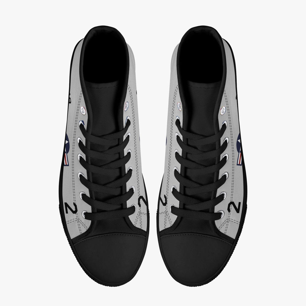 A-1 Skyraider of Col "Bernie" Fisher High Top Canvas Shoes - I Love a Hangar