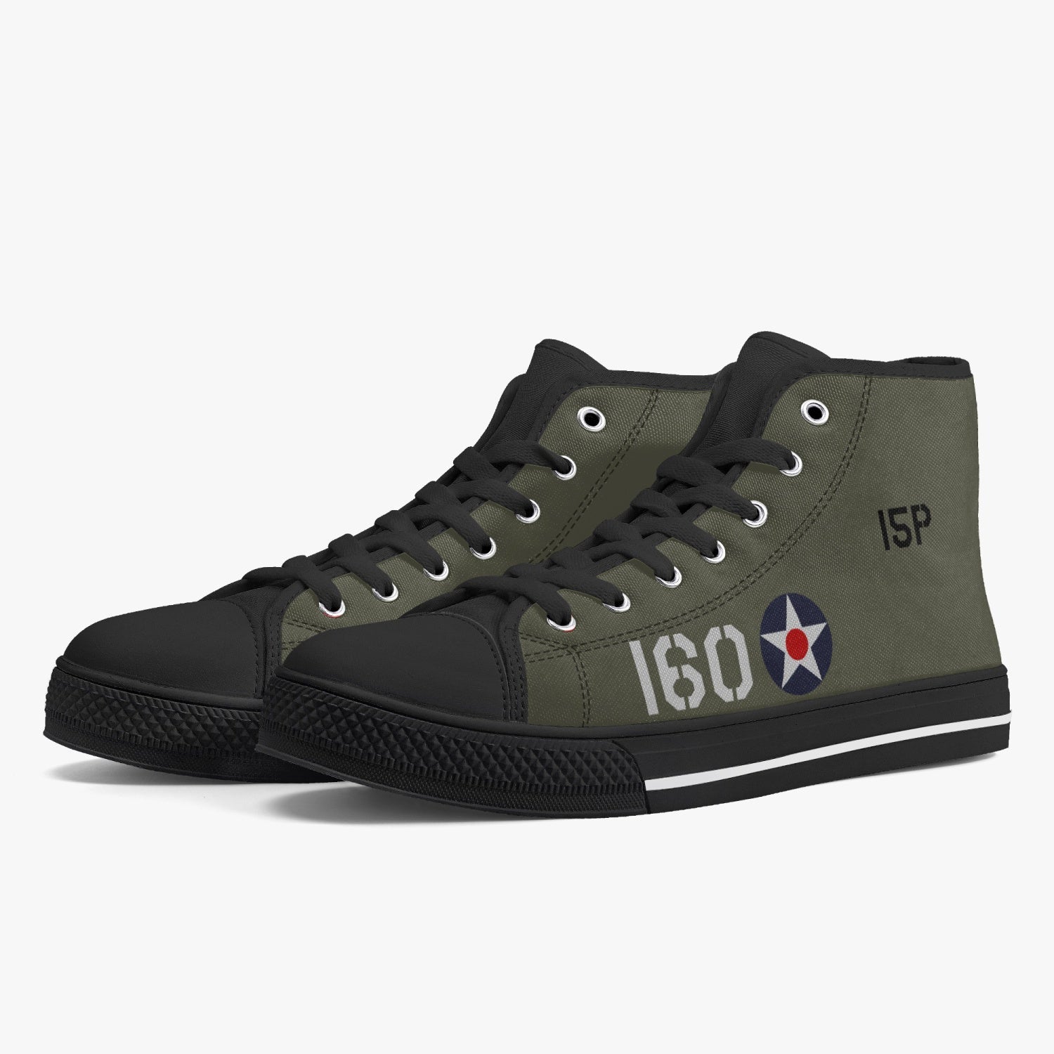 P-40 "#160" of 2LT George Welch High Top Canvas Shoes