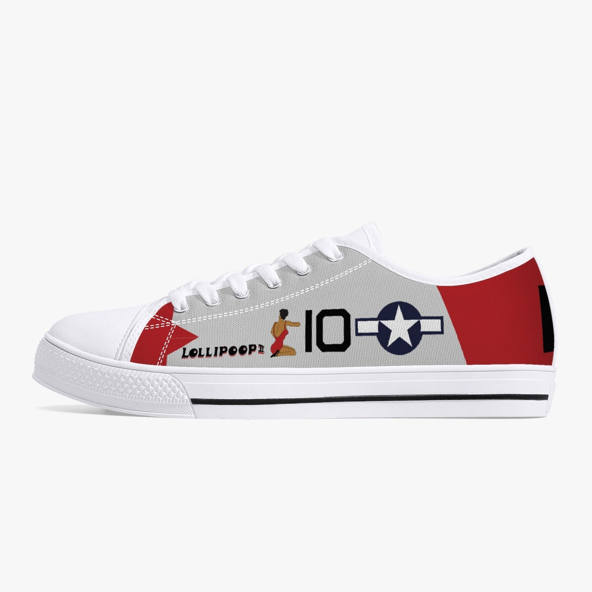 P-51 "Lollipoop II" Men's Low Top Canvas - I Love a Hangar