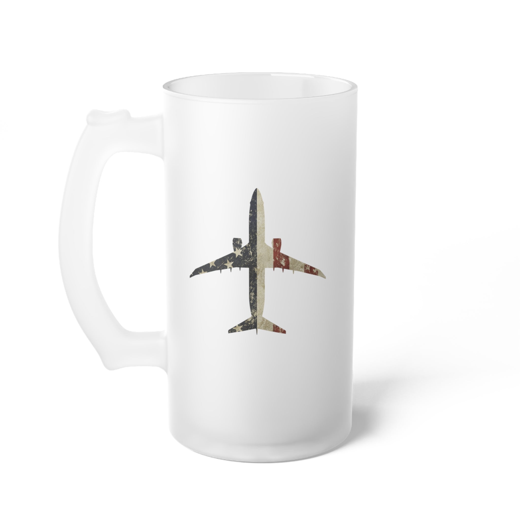 P-8 Poseidon Frosted Glass 16oz (473ml) Beer Mug - I Love a Hangar