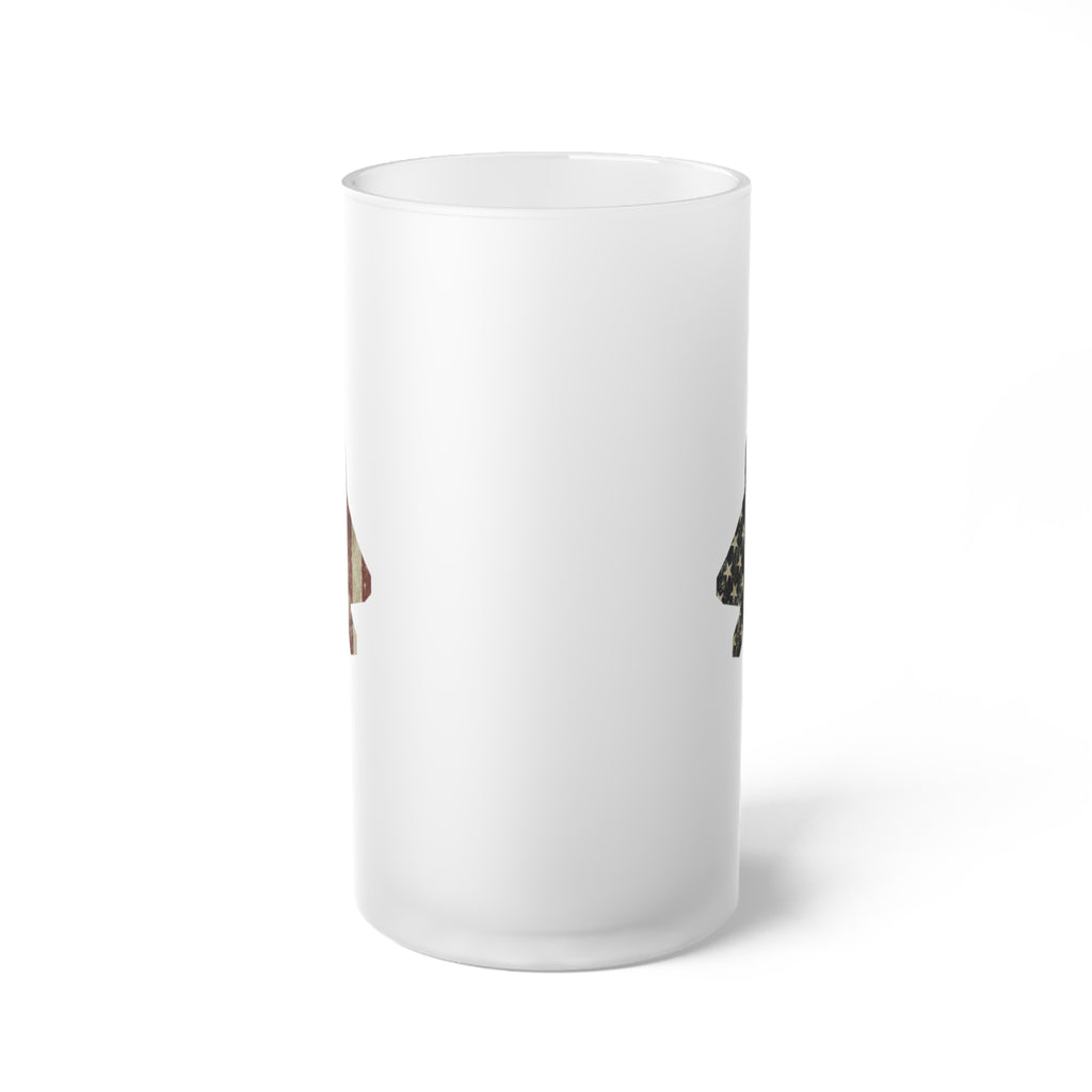 F-22 Raptor Frosted Glass 16oz (473ml) Beer Mug - I Love a Hangar