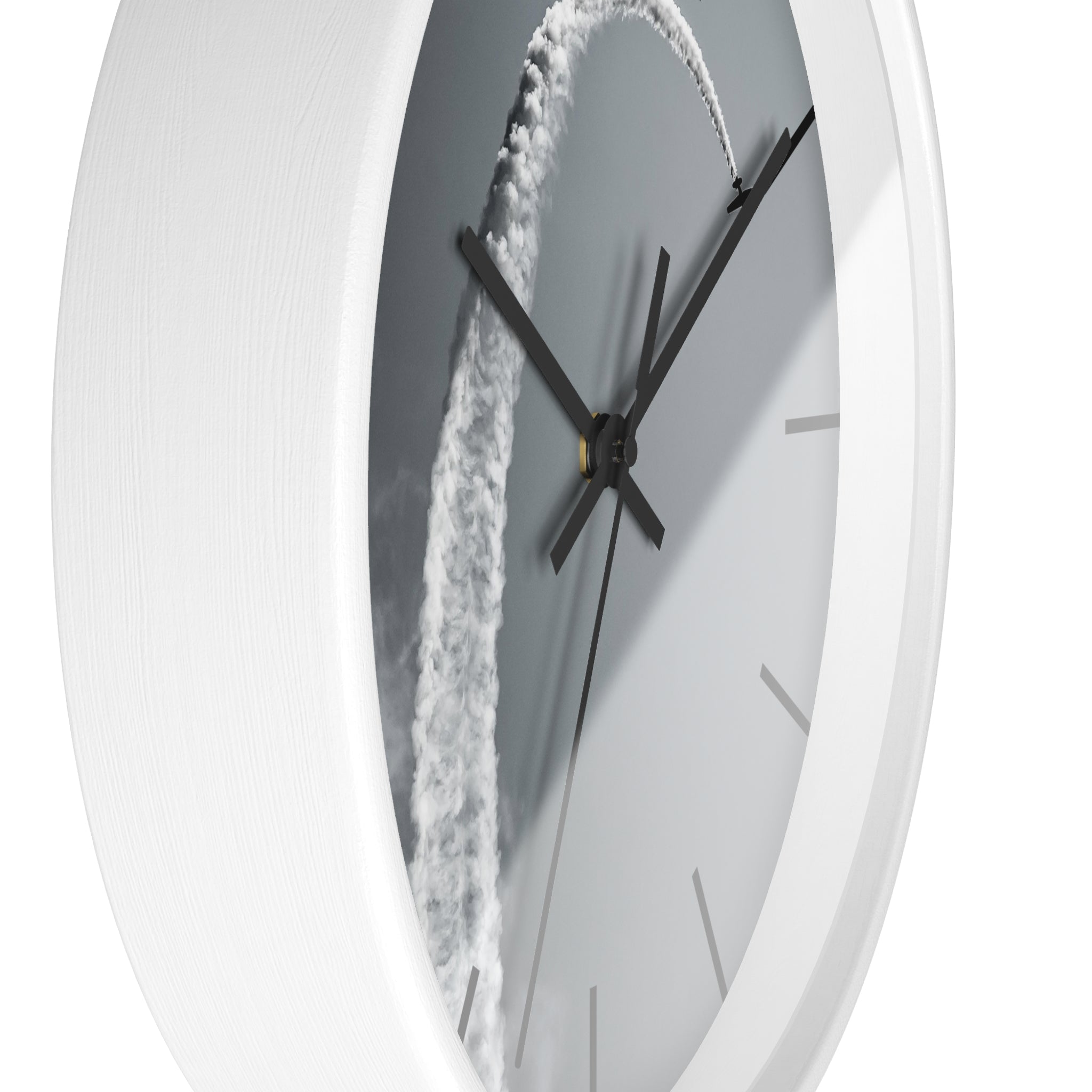 Black & White Wall Aerobatic Clock - I Love a Hangar