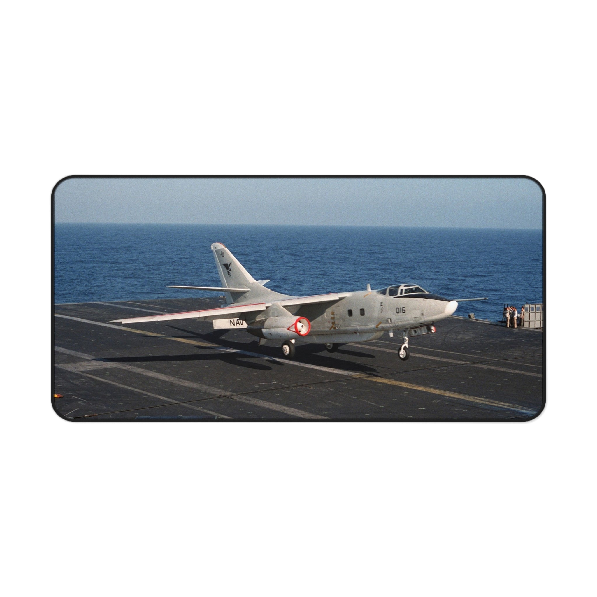 EA-3B Skywarrior Landing Aboard the USS Kitty Hawk Desk Mat - I Love a Hangar