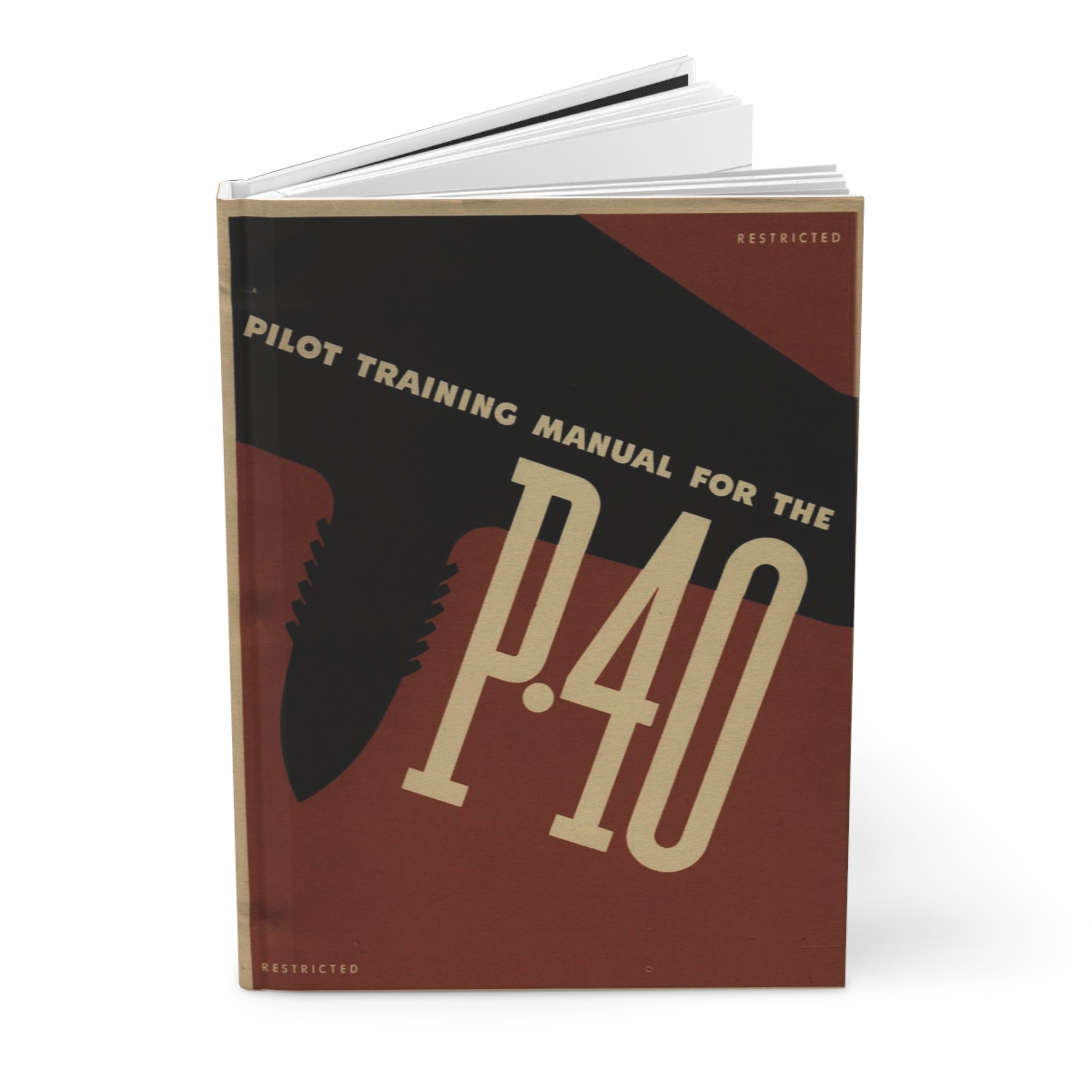 P-40 "Warhawk" Inspired Hardcover Journal - I Love a Hangar