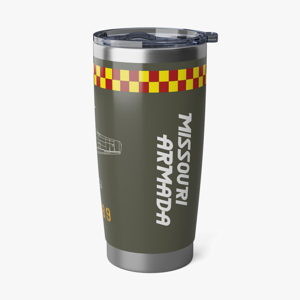 P-51 "Missouri Armada" 20oz (590ml) Stainless Steel Tumbler - I Love a Hangar