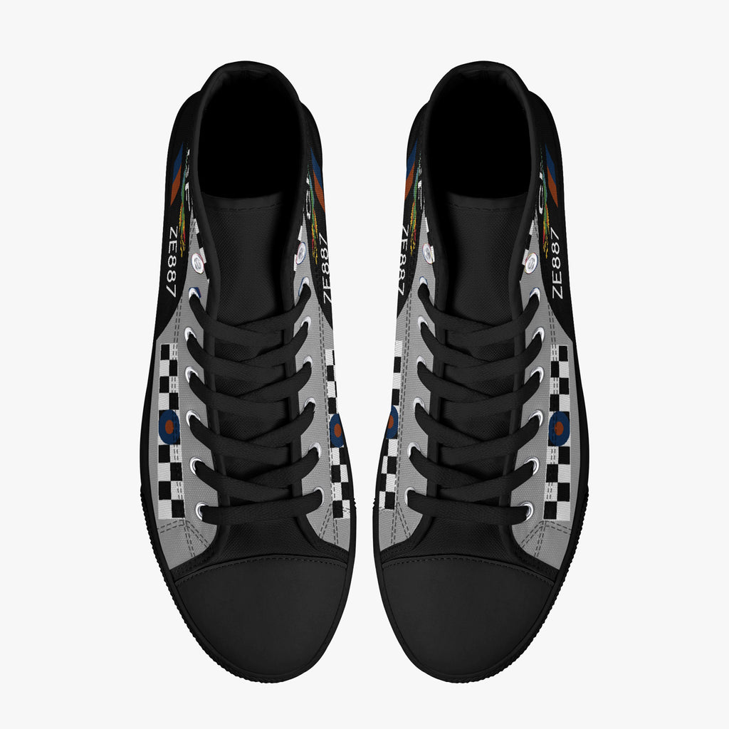 No. 43 Squadron "The Fighting Cocks" High Top Canvas Shoes - I Love a Hangar