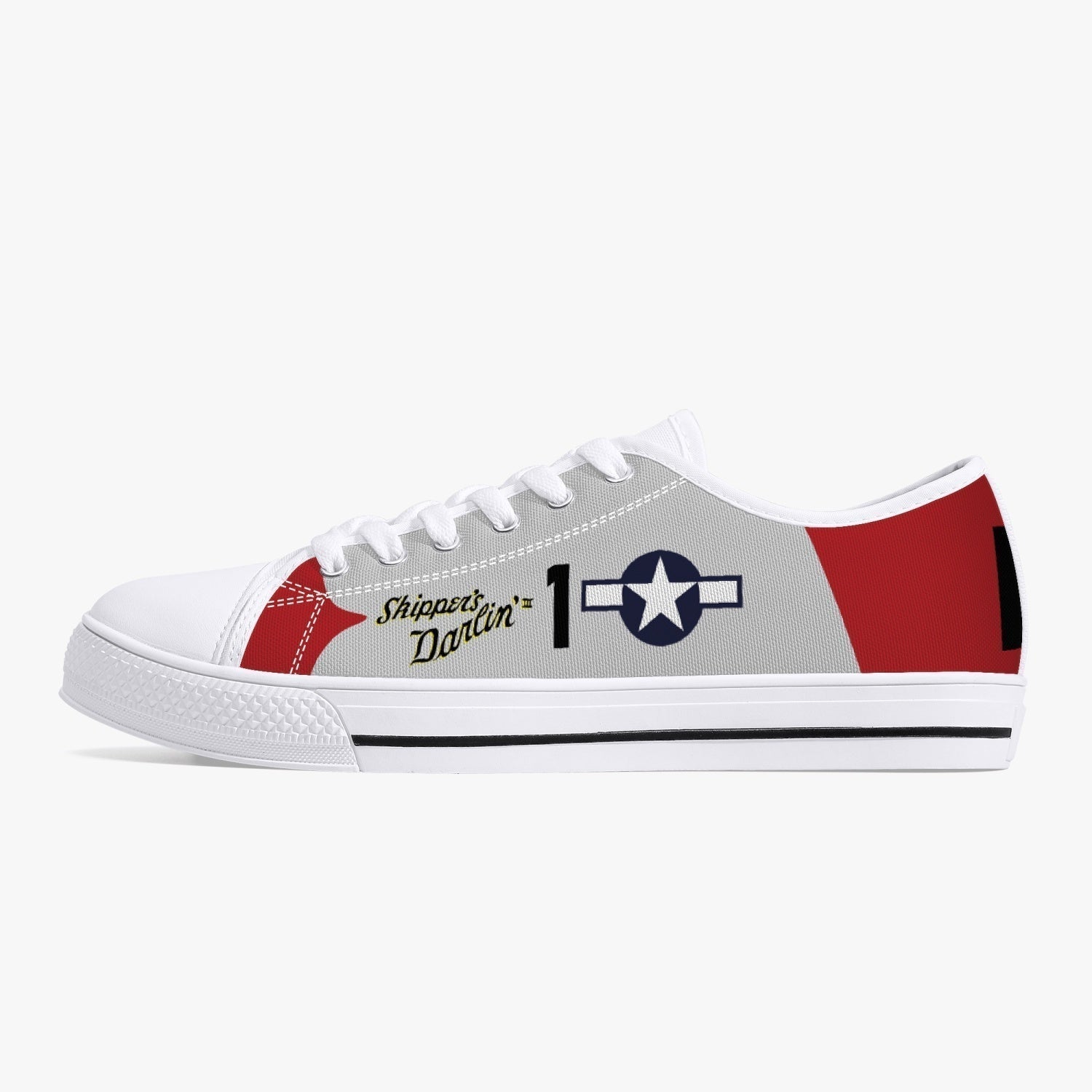 P-51 "Skipper's Darlin' III" Low Top Canvas Shoes - I Love a Hangar