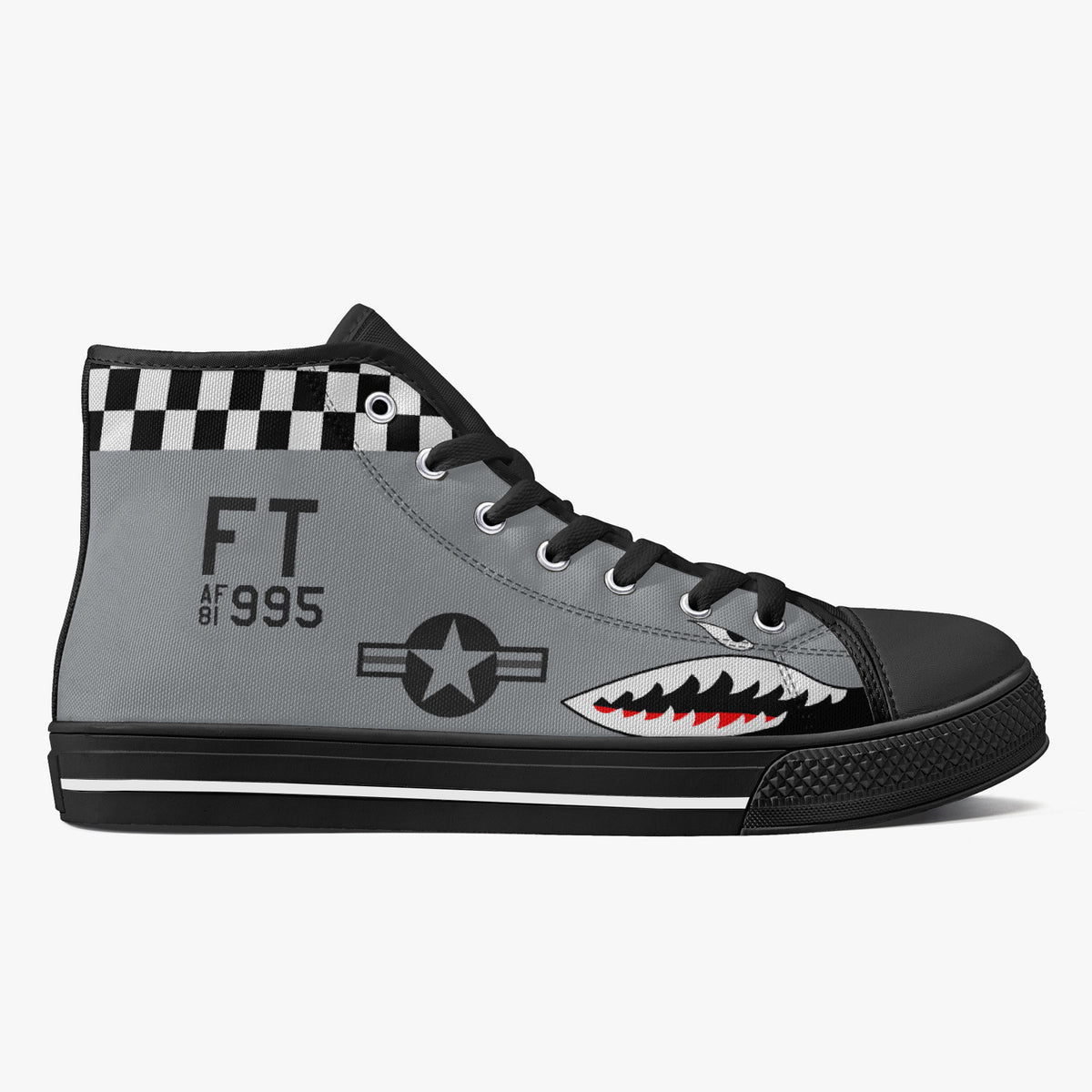 A-10 "Tigers Sharks" High Top Canvas Shoes - I Love a Hangar