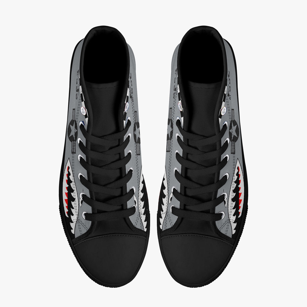 A-10 "Tigers Sharks" High Top Canvas Shoes - I Love a Hangar