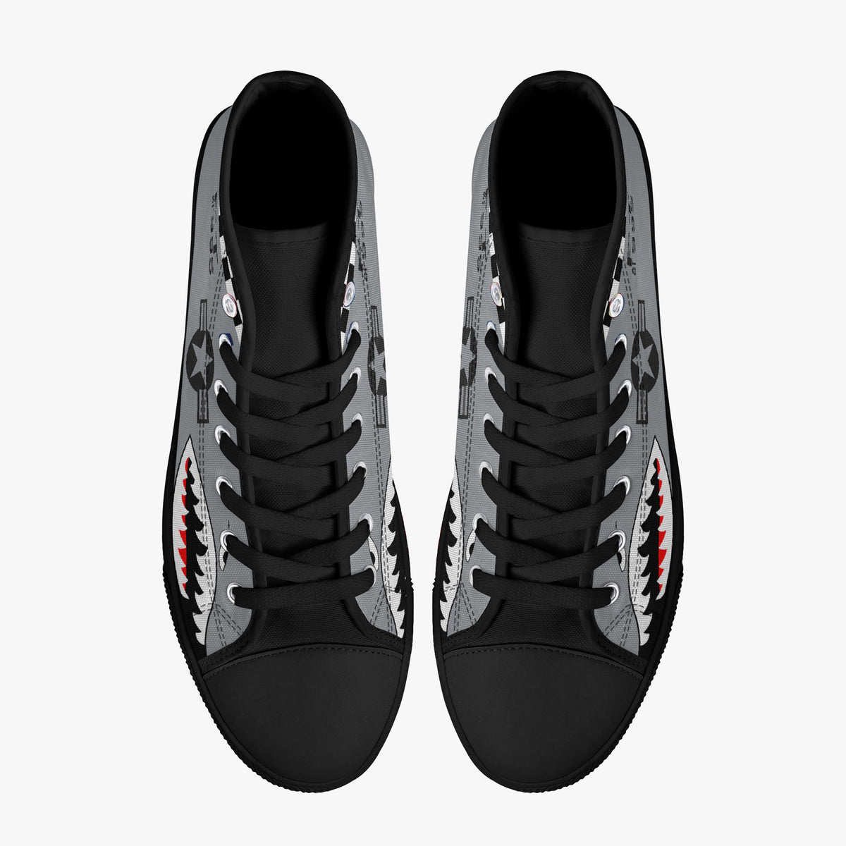 A-10 "Tigers Sharks" High Top Canvas Shoes - I Love a Hangar