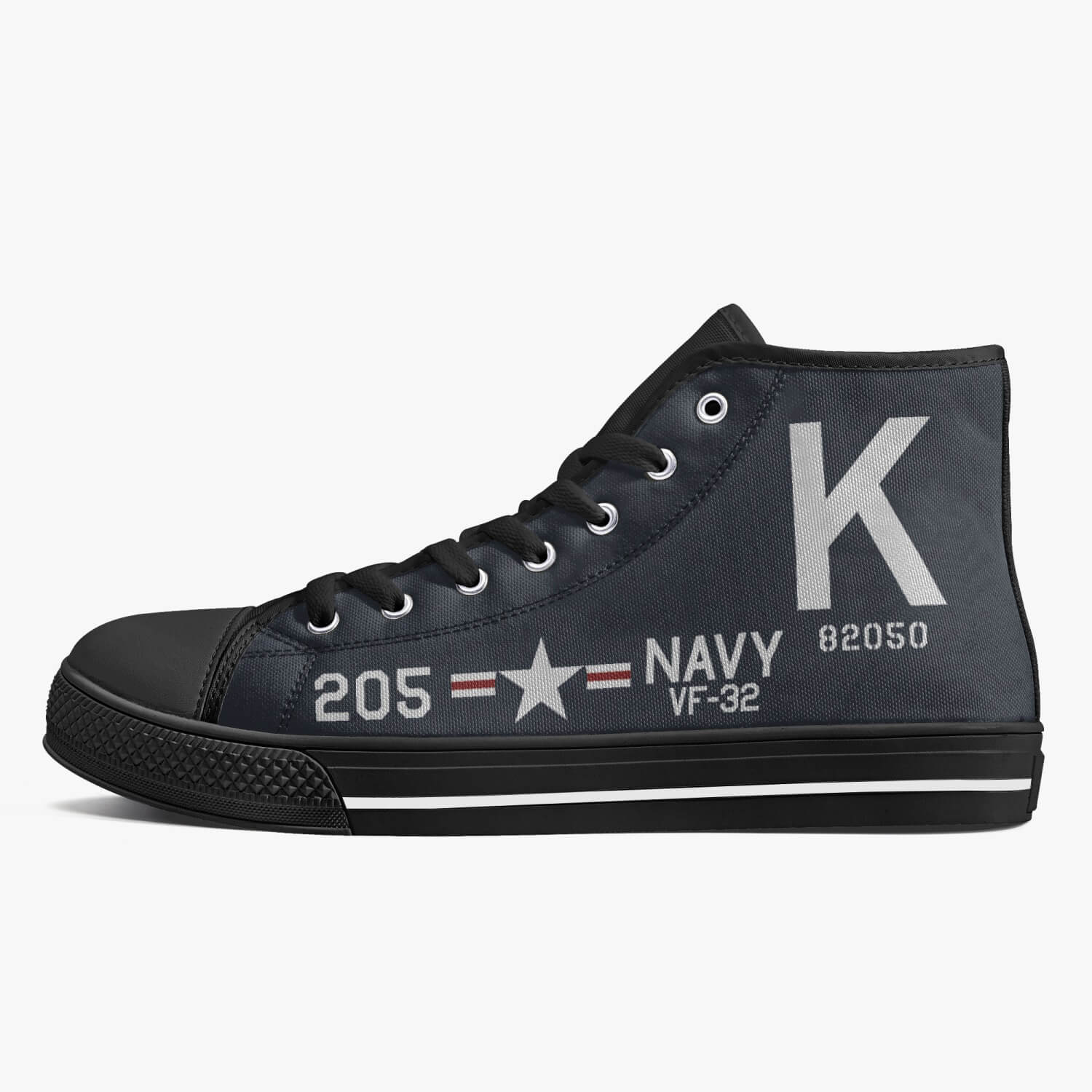 F4U Corsair of Thomas Hudner Jr High Top Canvas Shoes - I Love a Hangar