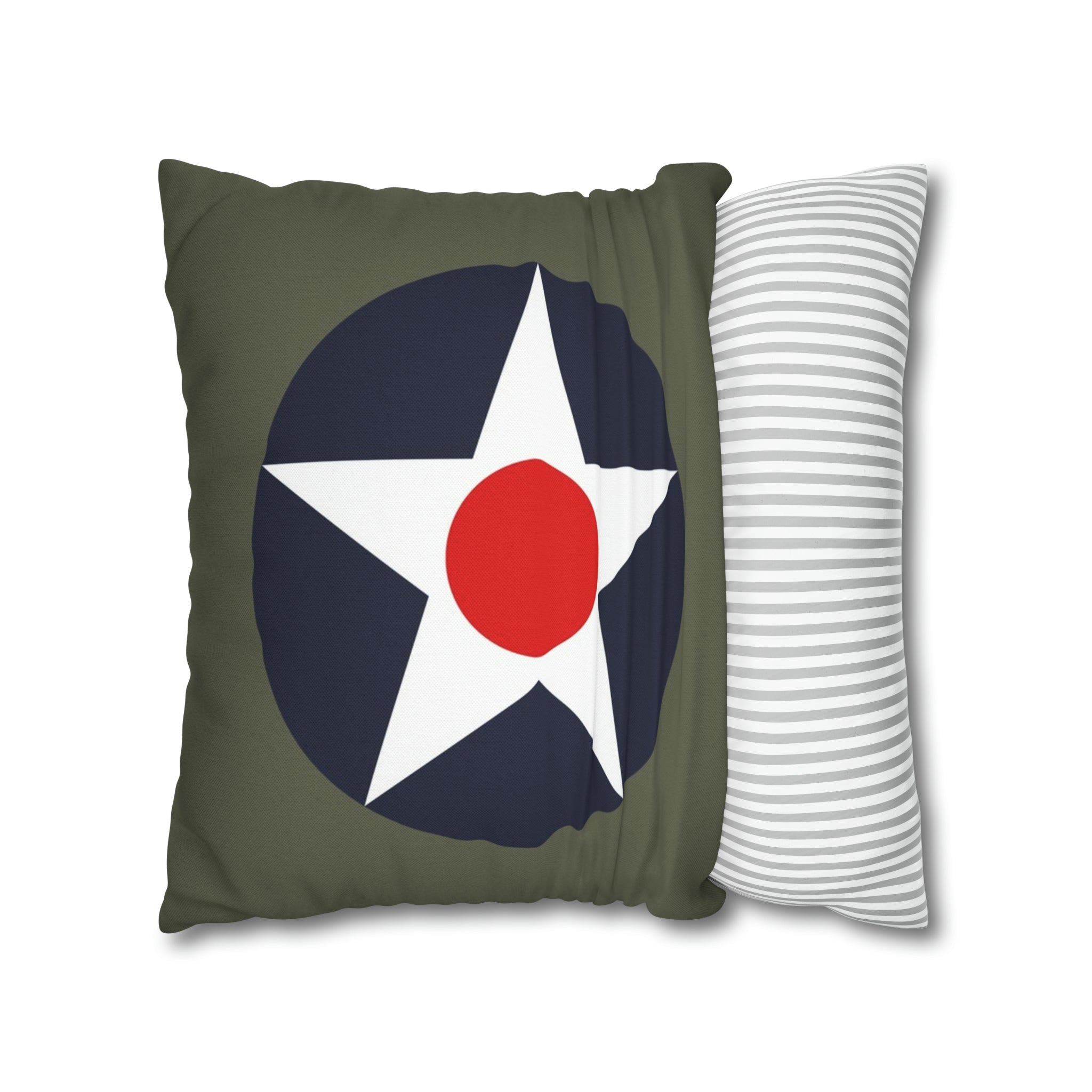 WWII USAAF "Meatball" Roundel Square Pillowcase - I Love a Hangar