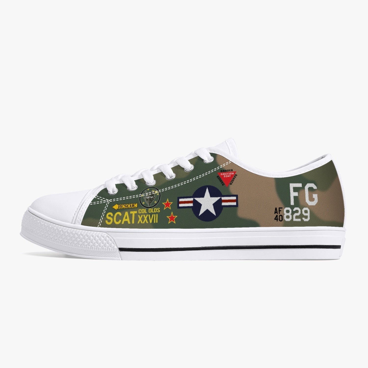 F-4 Phantom "SCAT XXVII" Low Top Canvas Shoes - I Love a Hangar