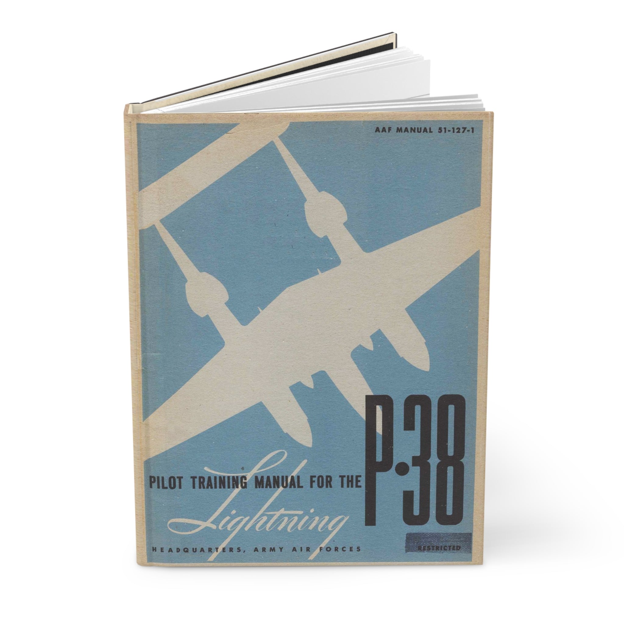 P-38 "Lightning" Inspired Hardcover Journal - I Love a Hangar