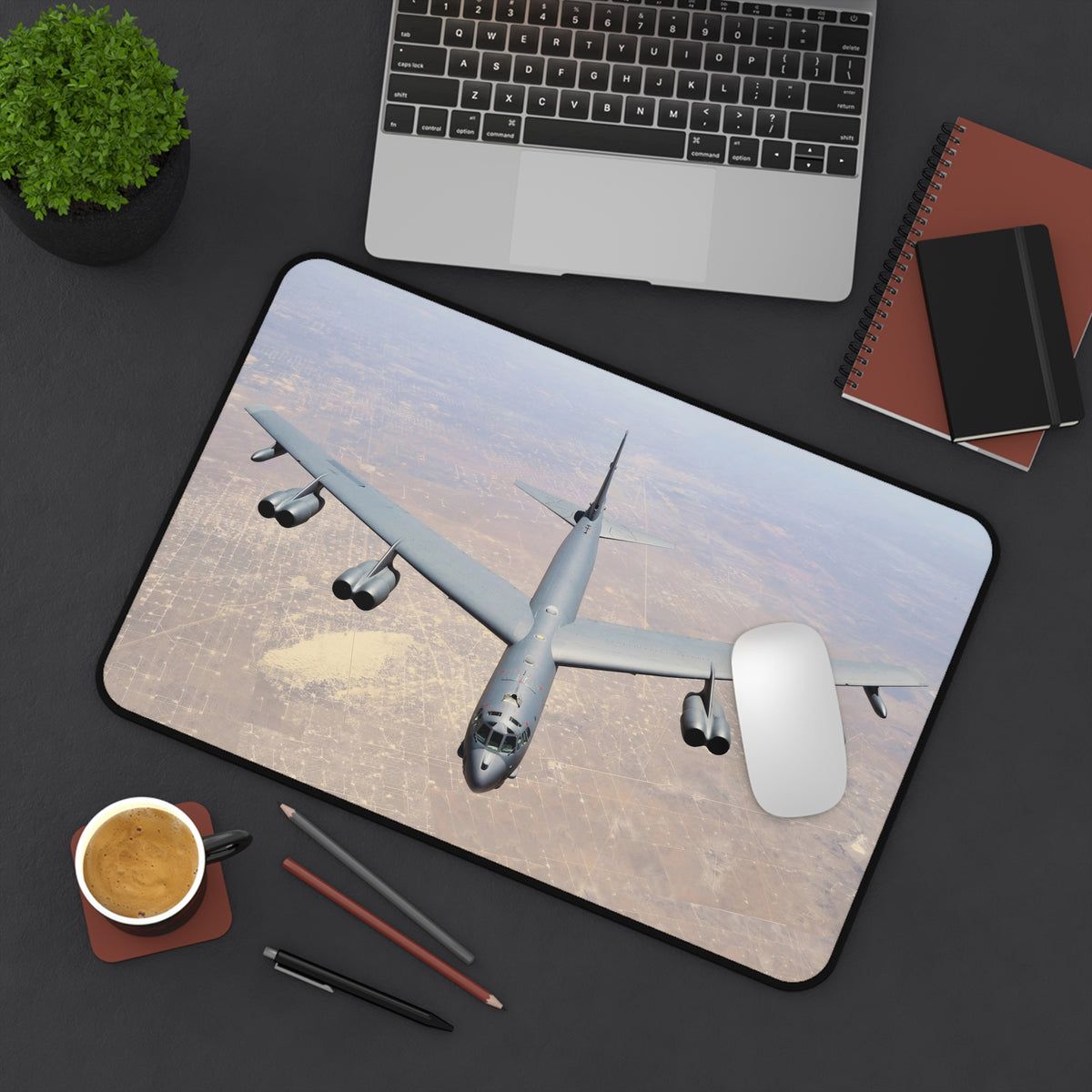 B-52 Stratofortress From Above Desk Mat - I Love a Hangar