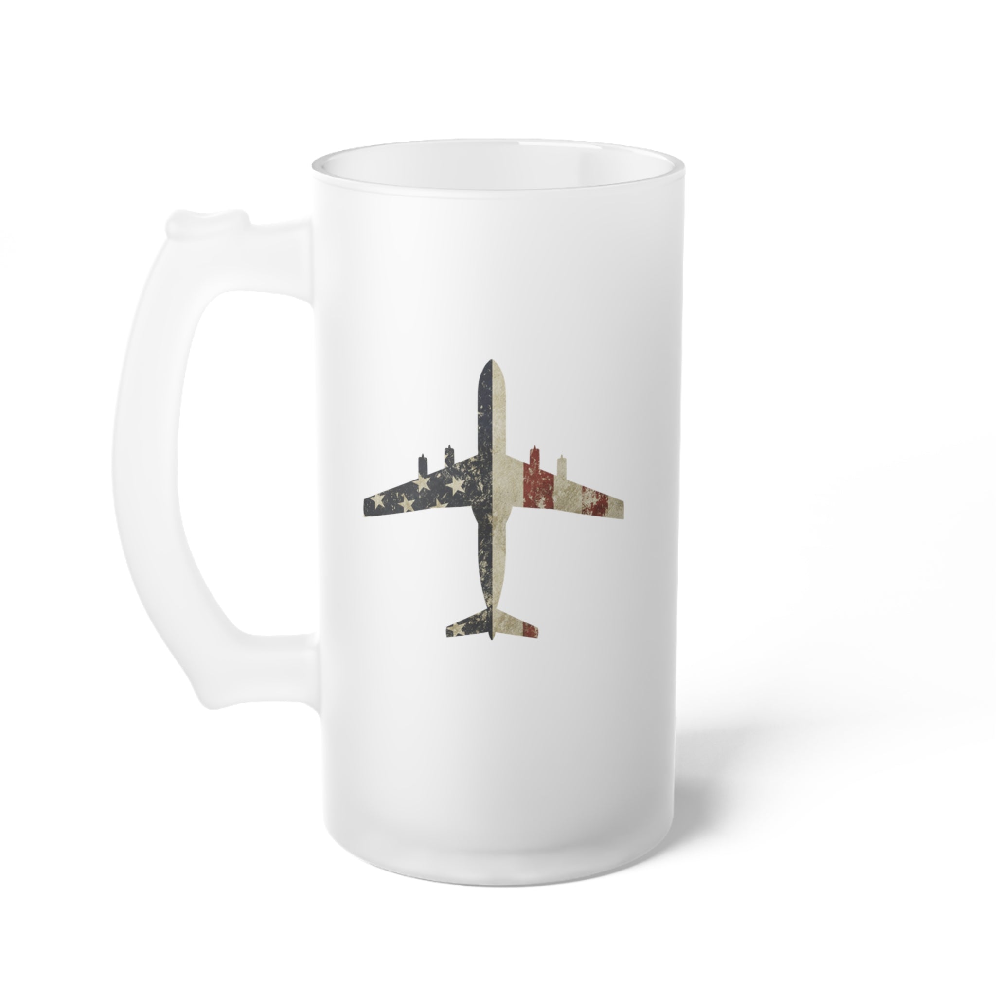 C-141 Starlifter Frosted Glass 16oz (473ml) Beer Mug - I Love a Hangar