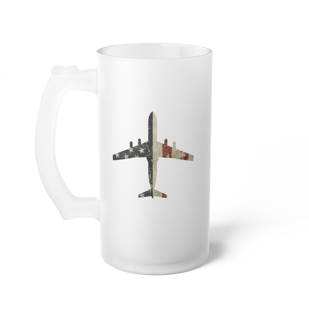 C-141 Starlifter Frosted Glass 16oz (473ml) Beer Mug - I Love a Hangar