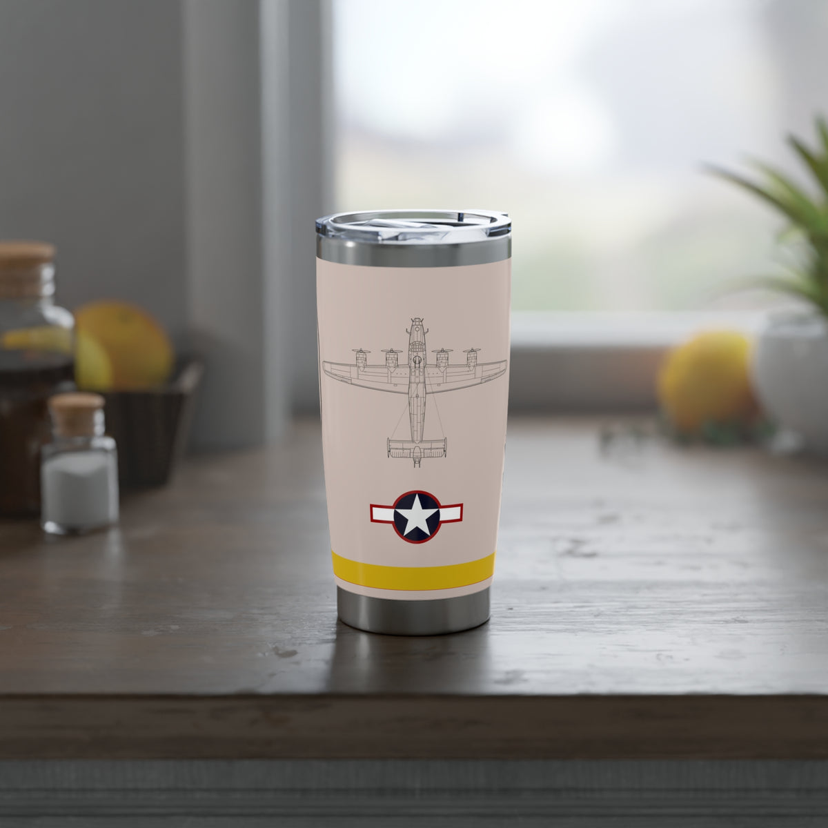B-24 "Strawberry Bitch" 20oz (590ml) Stainless Steel Tumbler - I Love a Hangar