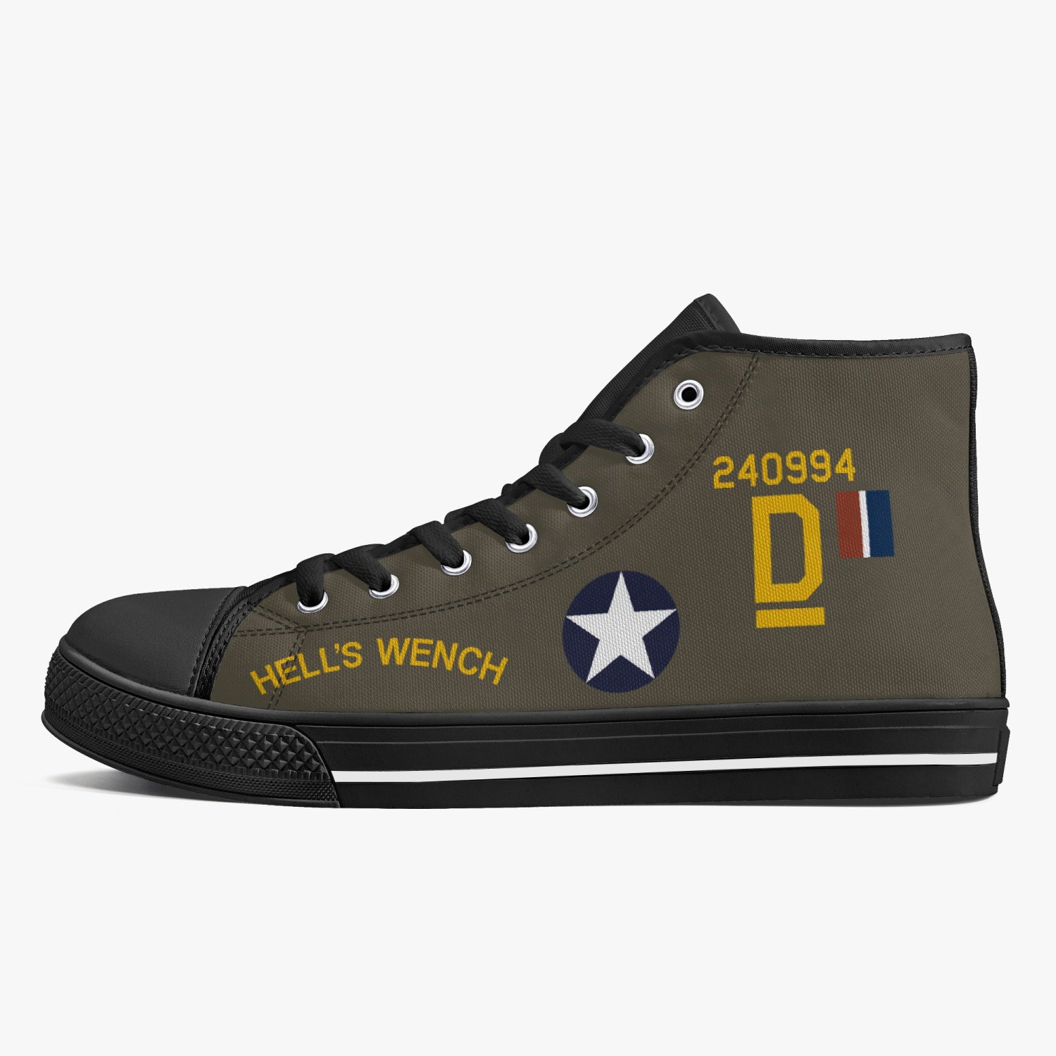 B-24 "Hell's Wench" High  Top Canvas Shoes