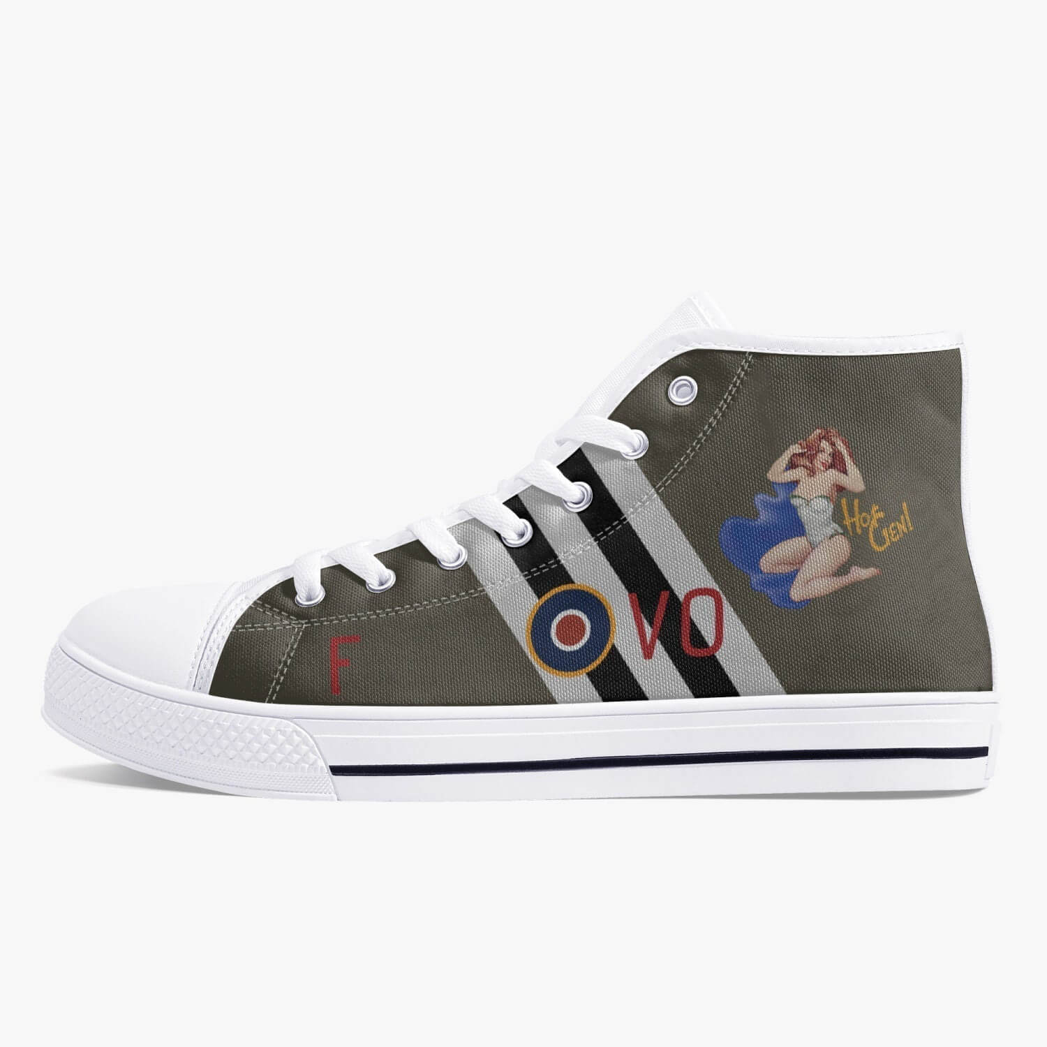 B-25 "Hot Gen!" High Top Canvas Shoes - I Love a Hangar