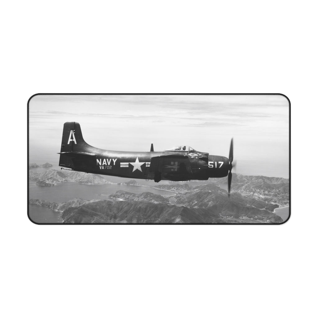 AD-2 Skyraider Desk Mat - I Love a Hangar