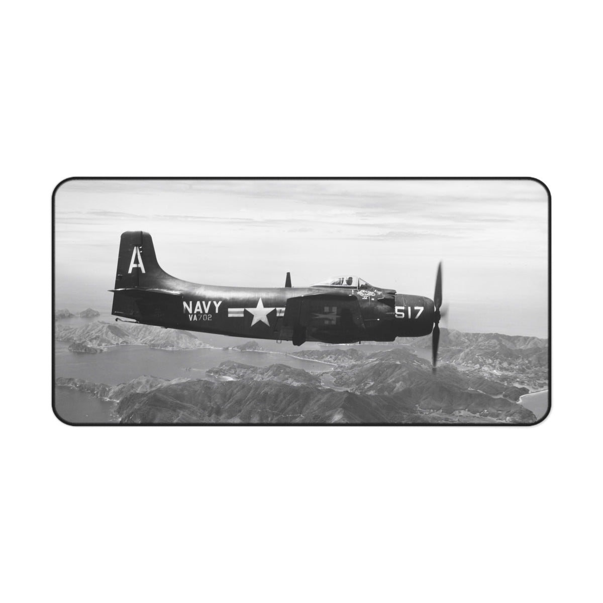 AD-2 Skyraider Desk Mat - I Love a Hangar