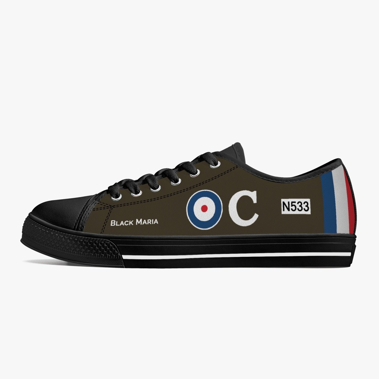 Sopwith Triplane ‘Black Maria’ Low Top Canvas Shoes - I Love a Hangar