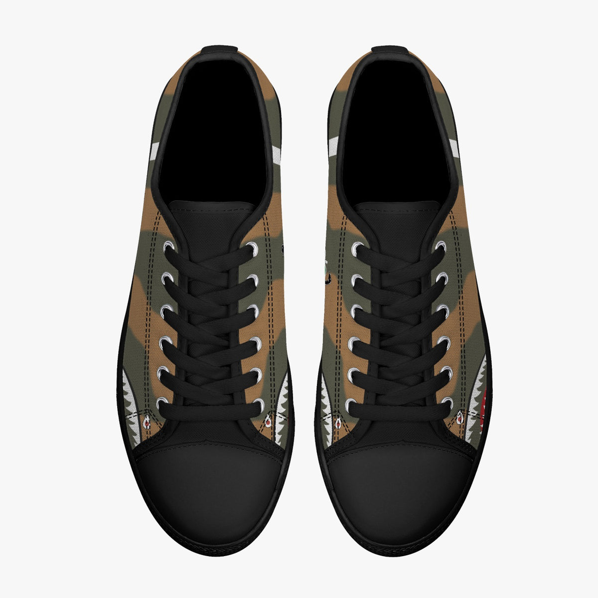 P-40 "White #5" of Charles Bond Low Top Canvas Shoes - I Love a Hangar