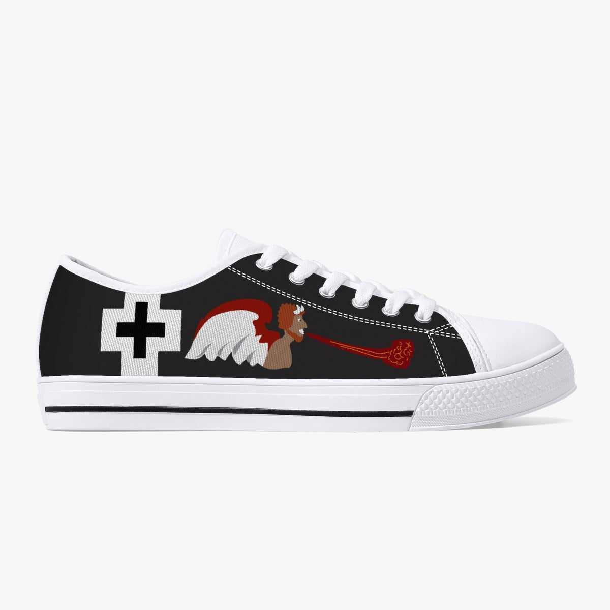 Fokker Dr.1 of Ltn. Josef Jacobs Low Top Canvas Shoes - I Love a Hangar