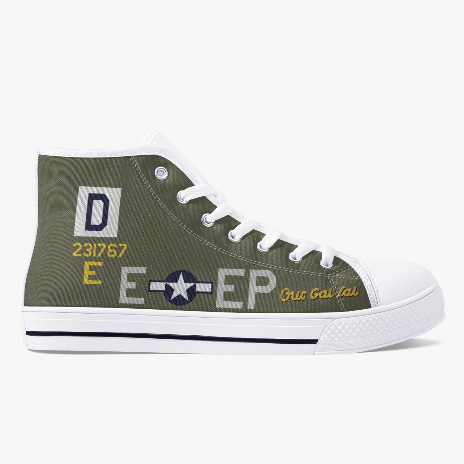 B-17 "Our Gal Sal" High Top Canvas Shoes - I Love a Hangar