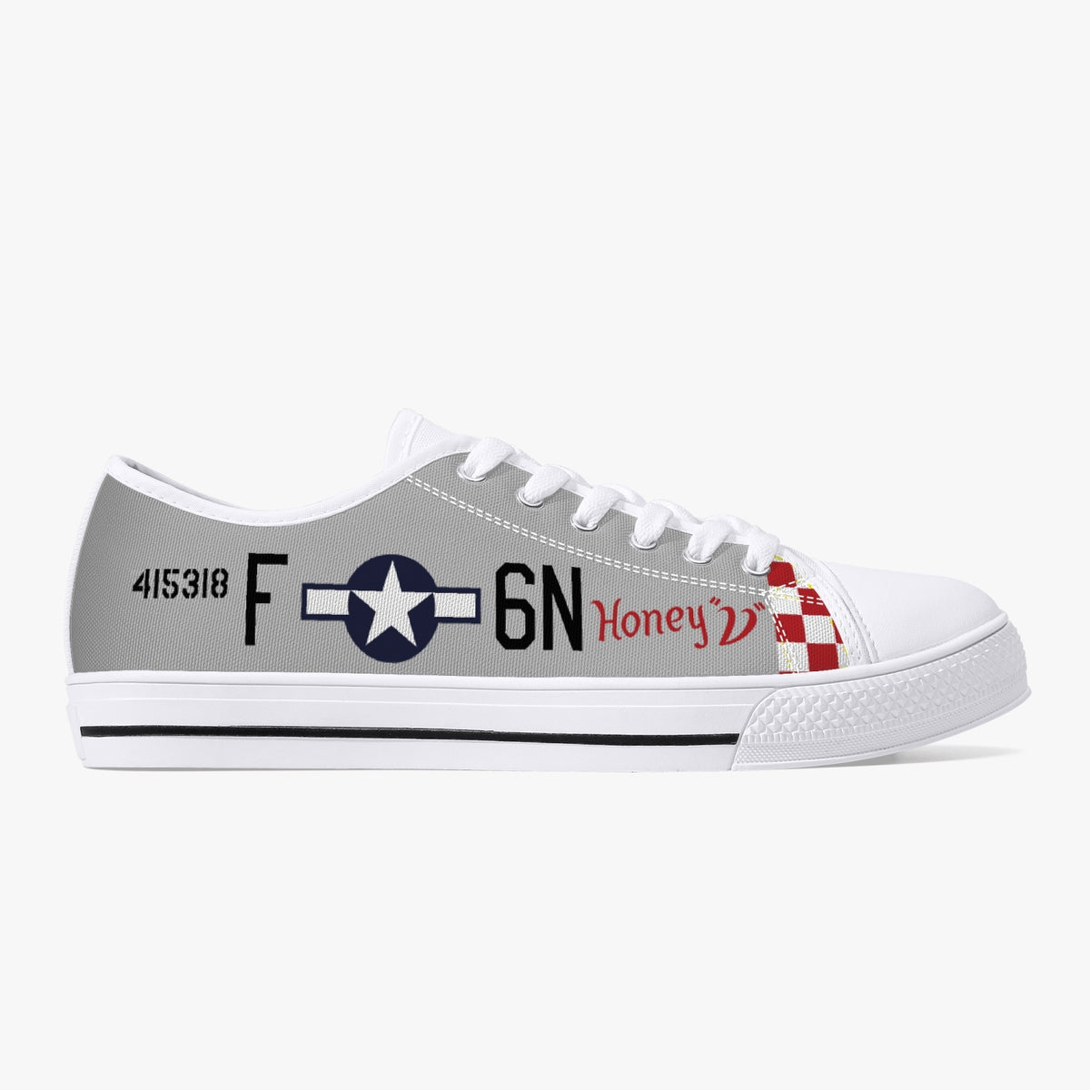 P-51 "Honey V" Low Top Canvas Shoes - I Love a Hangar