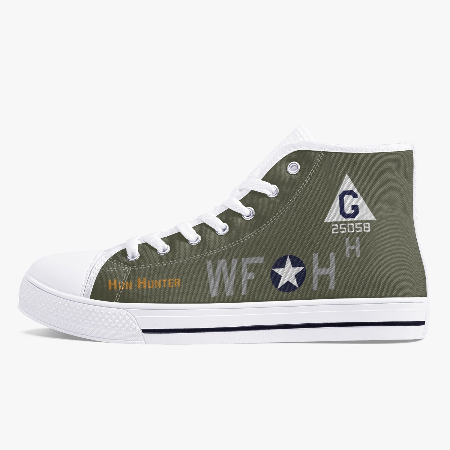 B-17 "Hun Hunter" High Top Canvas Shoes - I Love a Hangar