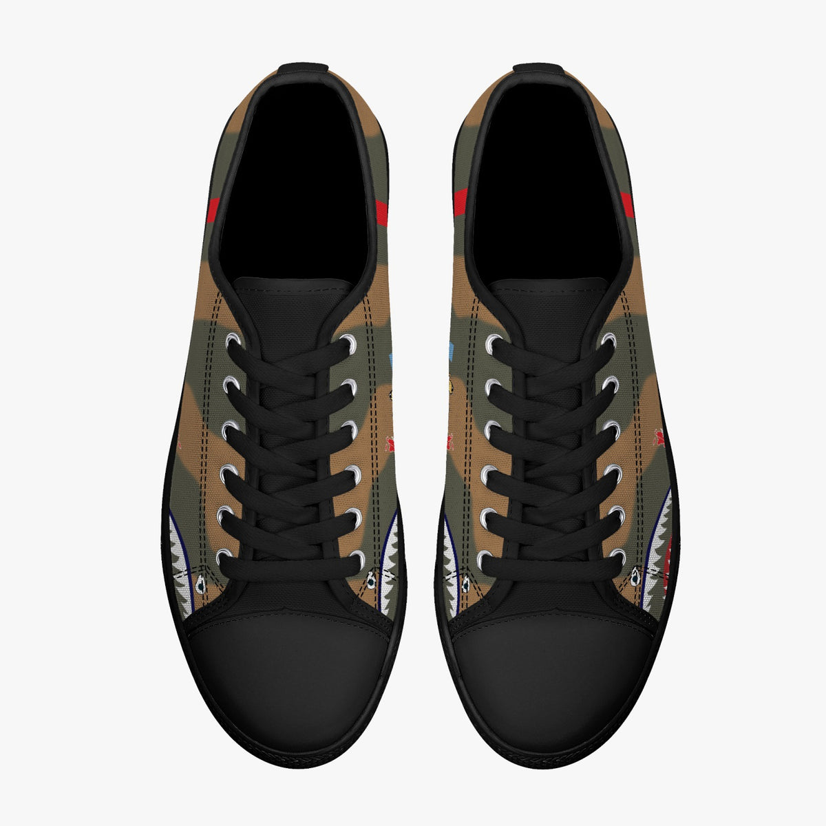 P-40 "White #47" of Robert Smith Low Top Canvas Shoes - I Love a Hangar