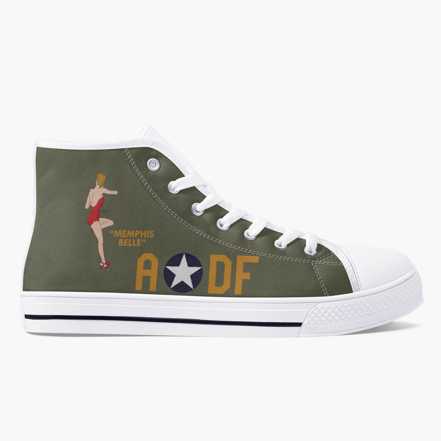 B-17 "Memphis Belle" High Top Canvas Shoes - I Love a Hangar