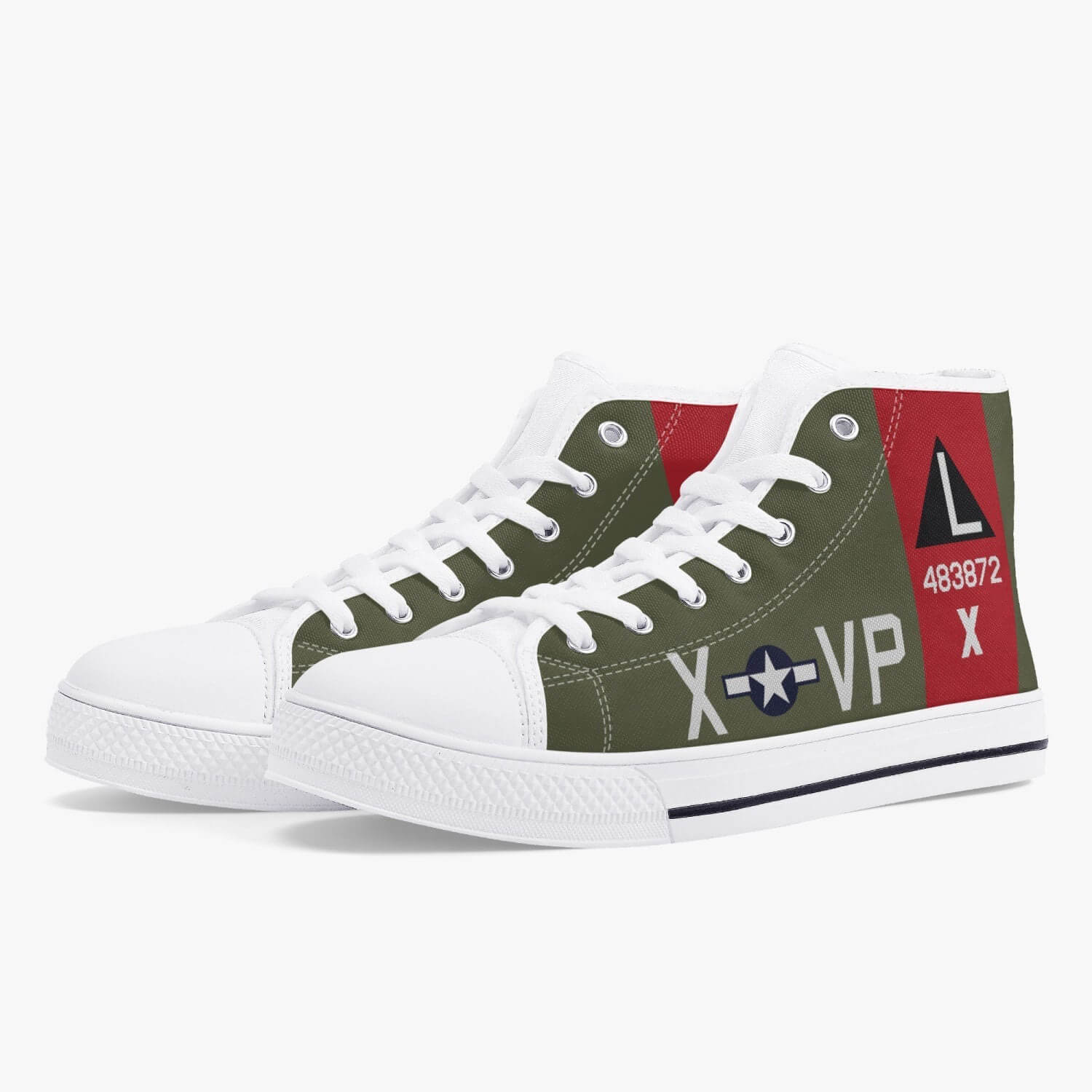 B-17 "Texas Raiders" High Top Canvas Shoes - I Love a Hangar