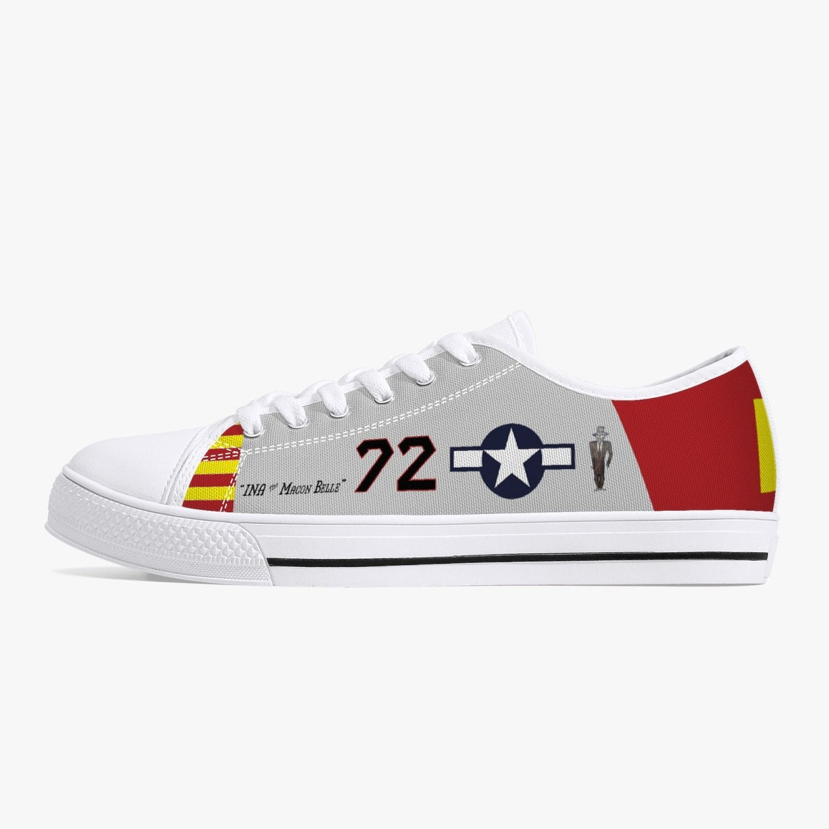 P-51 "Ina The Macon Belle" Low Top Canvas Shoes - I Love a Hangar