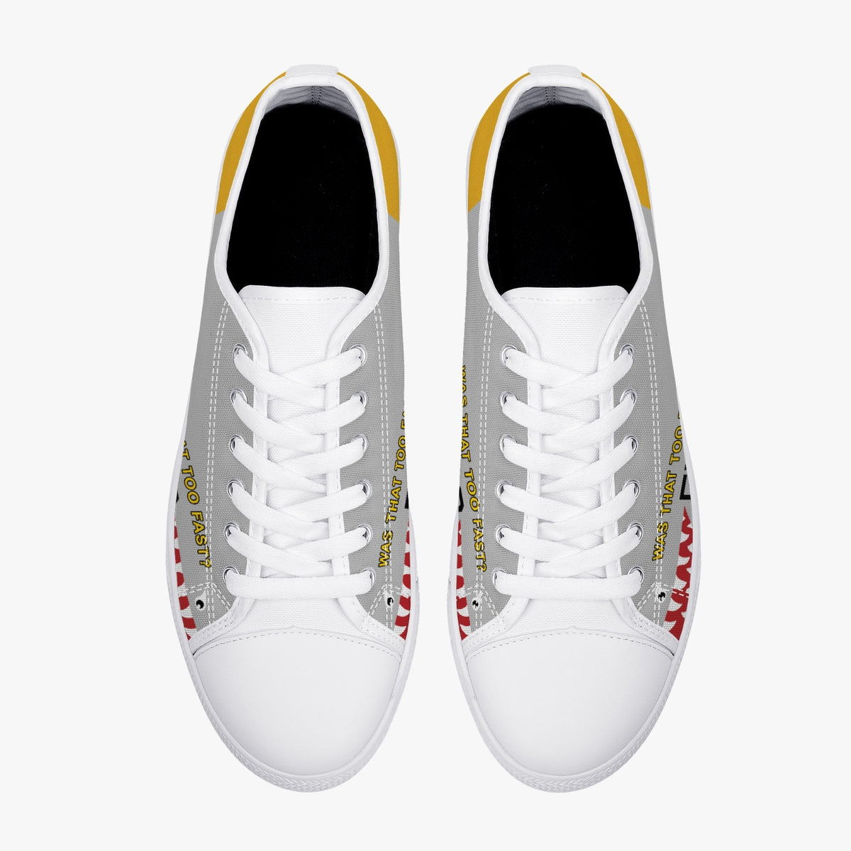 F-51 "Was That Too Fast?" Low Top Canvas Shoes - I Love a Hangar