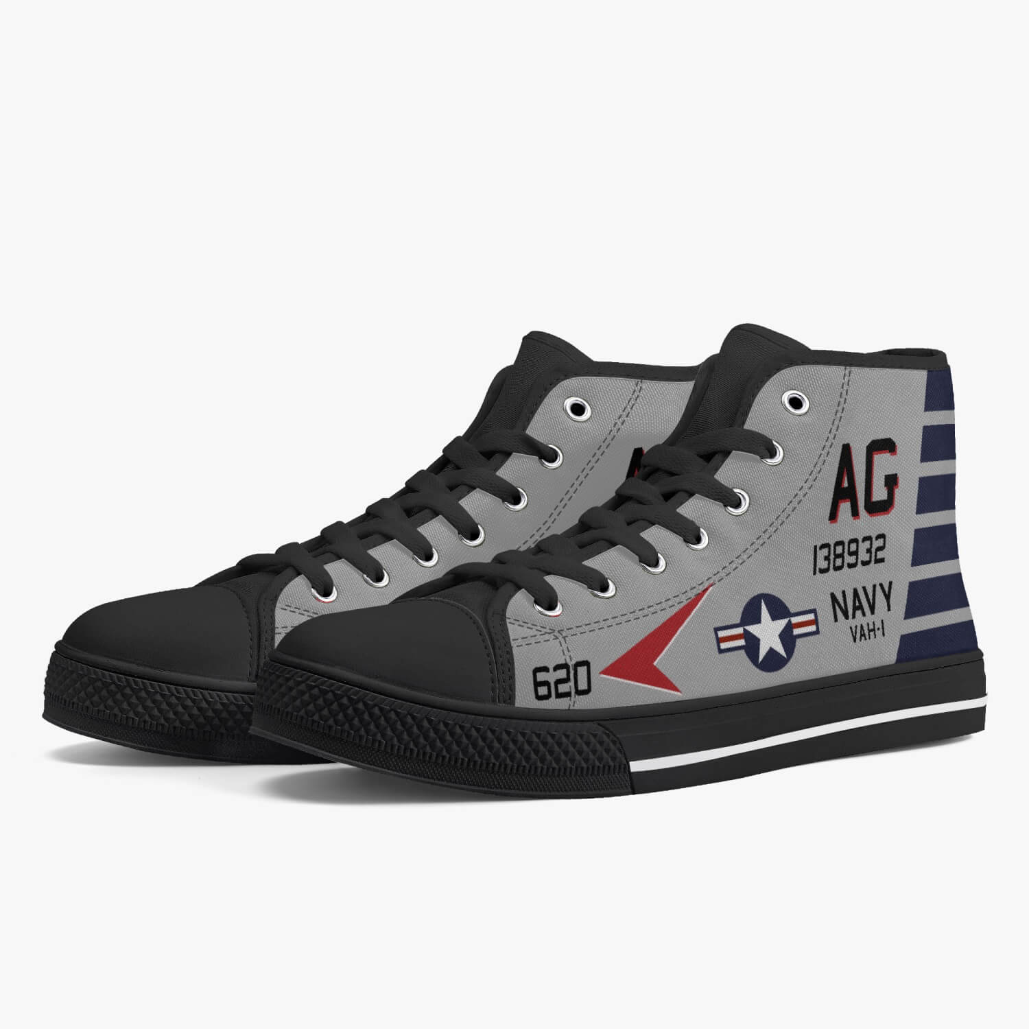 VAH-1 "Smokin' Tigers" High Top Canvas Shoes - I Love a Hangar