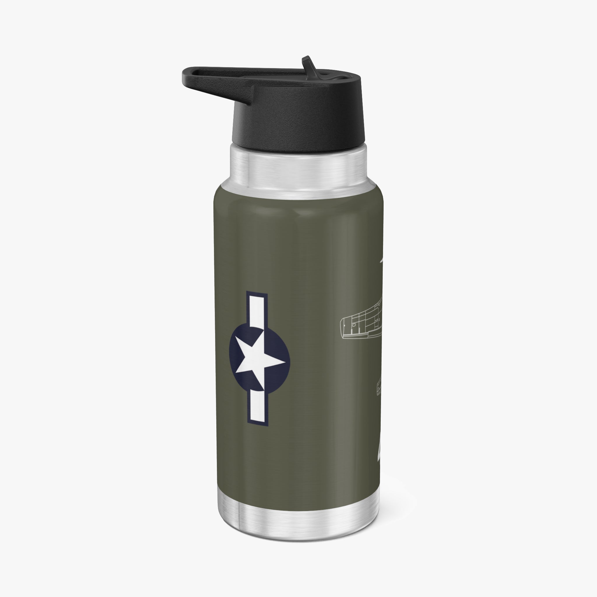 P-51 "Tommy's Dad" Tumbler, 32oz (950ml) - I Love a Hangar