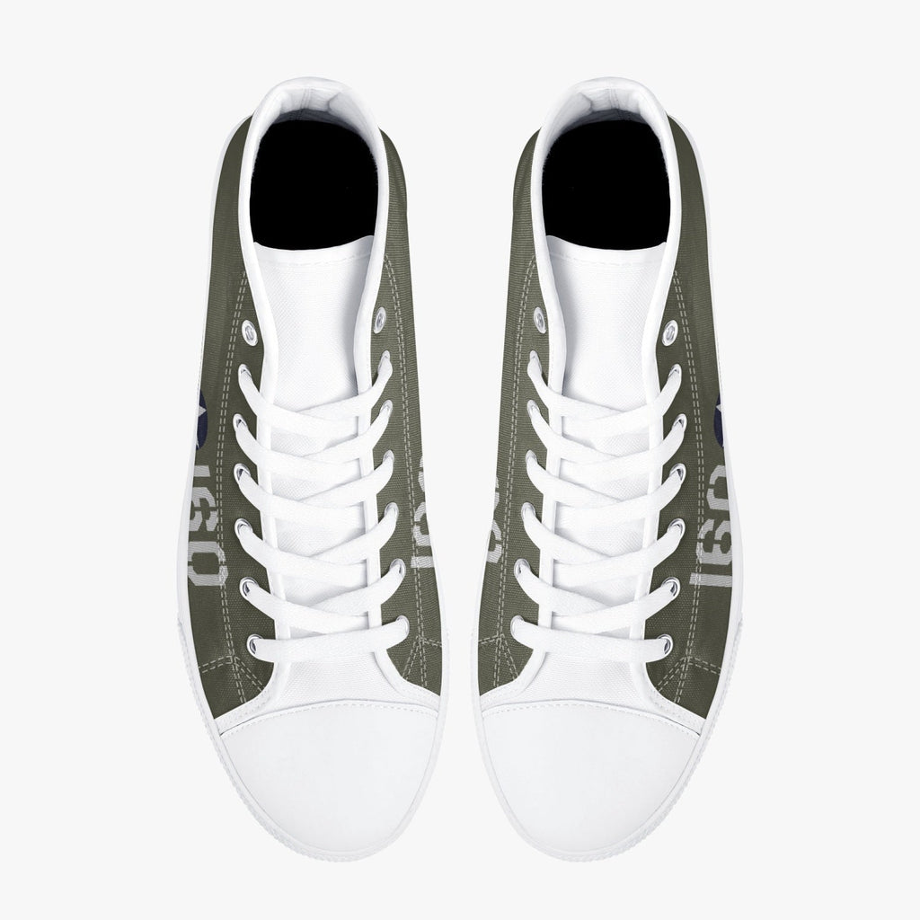 P-40 "#160" of 2LT George Welch High Top Canvas Shoes - I Love a Hangar