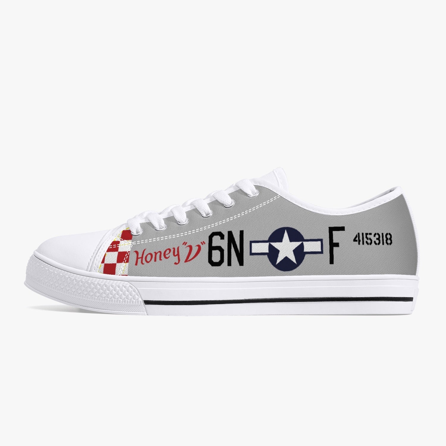 P-51 "Honey V" Low Top Canvas Shoes - I Love a Hangar