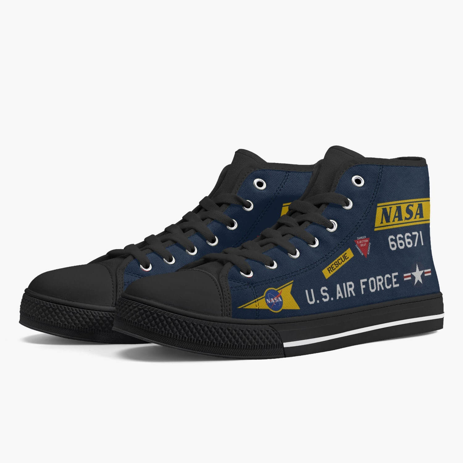 X-15 "56-6671" High Top Canvas Shoes - I Love a Hangar