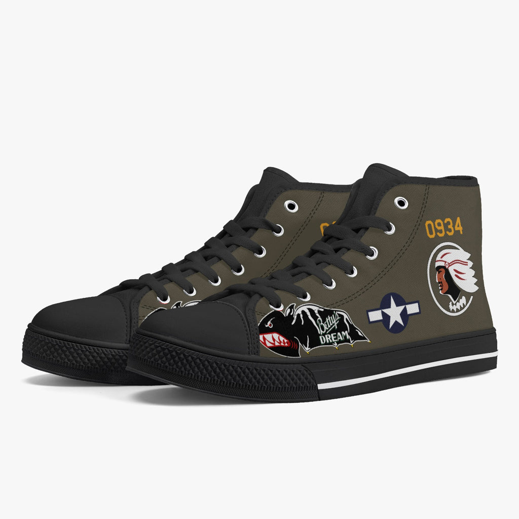 B-25 "Betty's Dream" High Top Canvas Shoes - I Love a Hangar