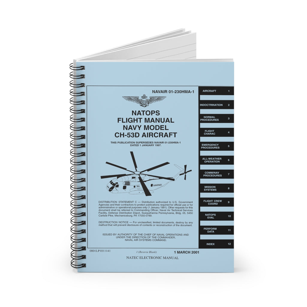 CH-53D Sea Stallion NATOPS Inspired Spiral Notebook