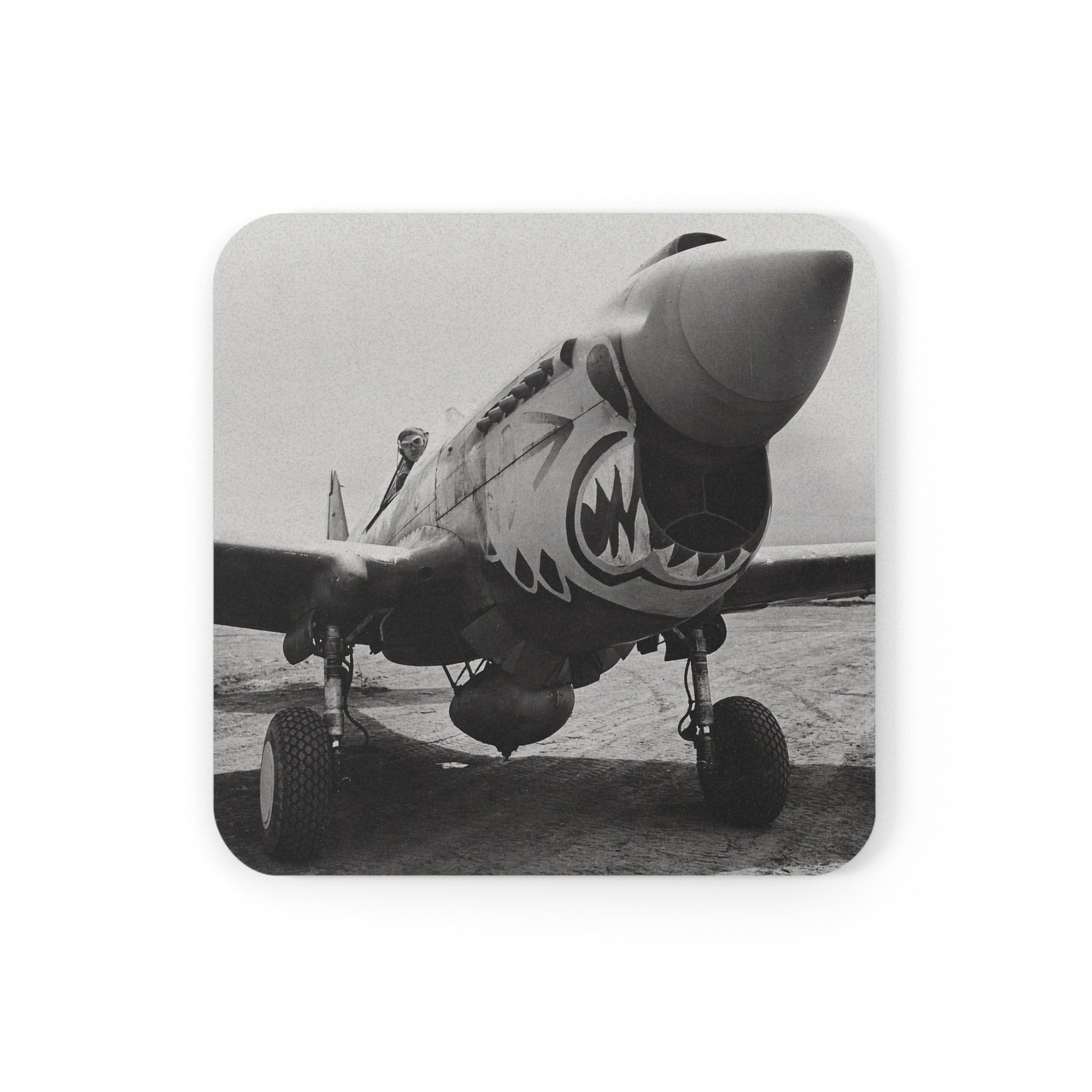 P-40 "Aleutian Tiger" Cork Back Coaster