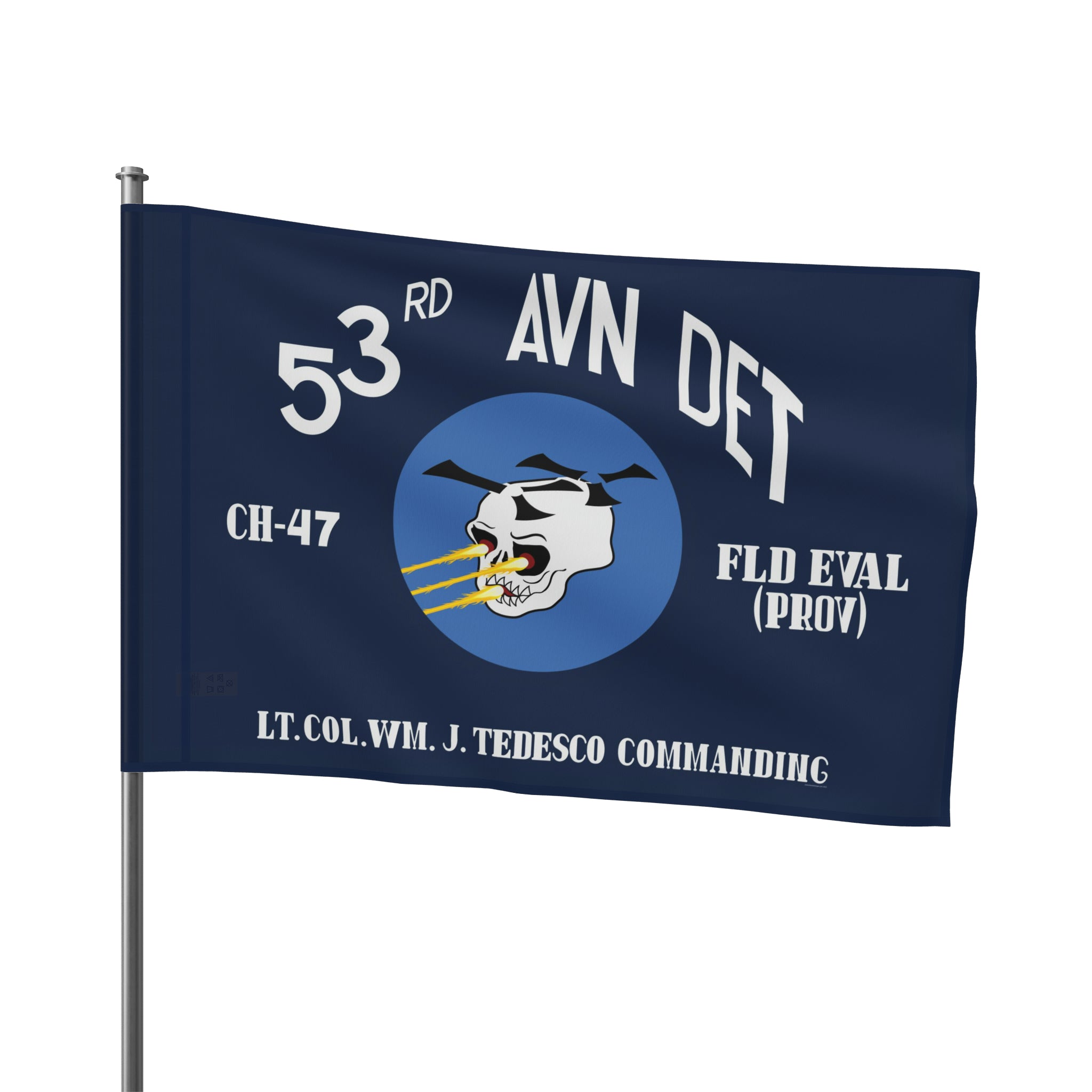 53rd Aviation Detachment Flag - I Love a Hangar
