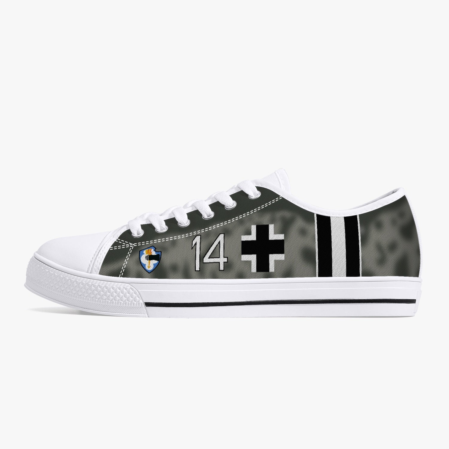 Fw-190 "White 14" Low Top Canvas Shoes - I Love a Hangar