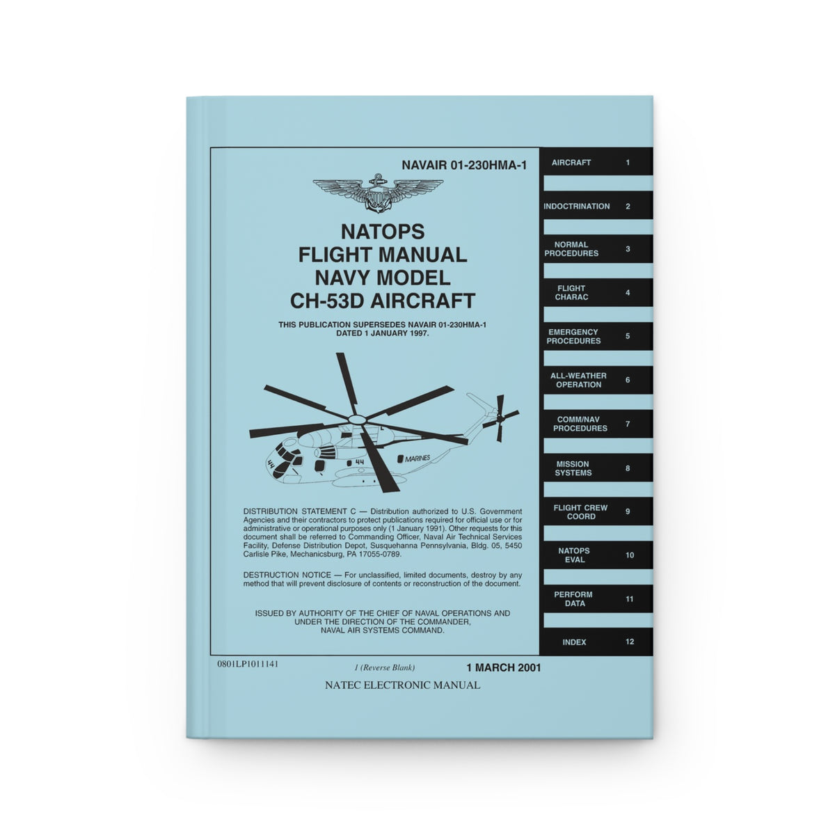 CH-53D Sea Stallion NATOPS Inspired Hardcover Journal