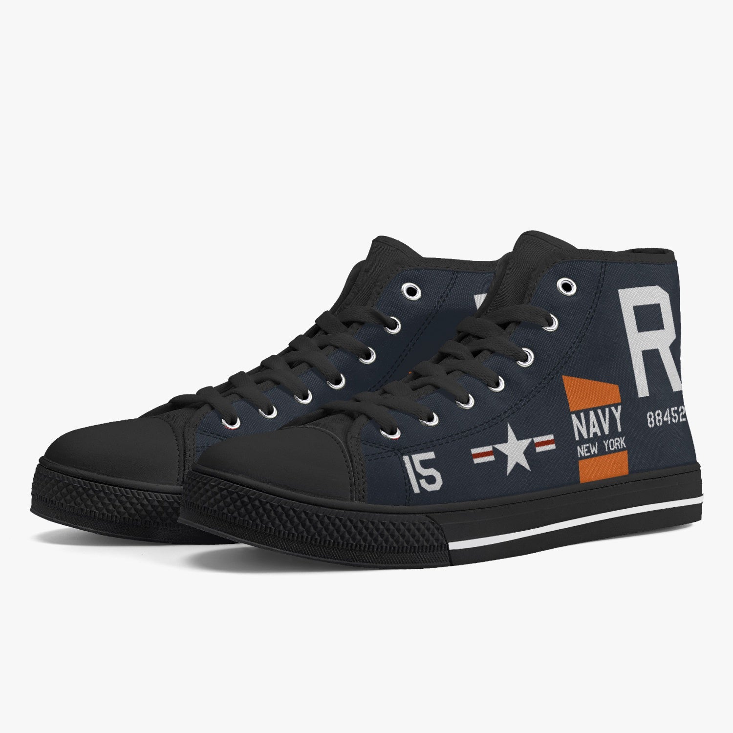 F4U Corsair "NAS New York" High Top Canvas Shoes - I Love a Hangar